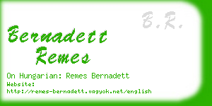 bernadett remes business card